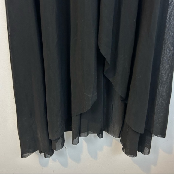 NWT Klesis Black/White Ruffle Mesh Strapless Maxi Dress Size Small - Picture 12 of 14